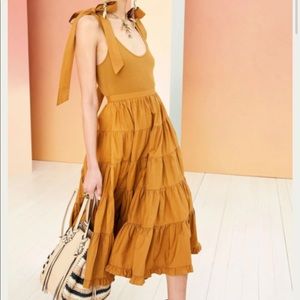 Ulla Johnson Hope Sleeveless Tiered Midi Dress size L *BRAND NEW UNWORN!*